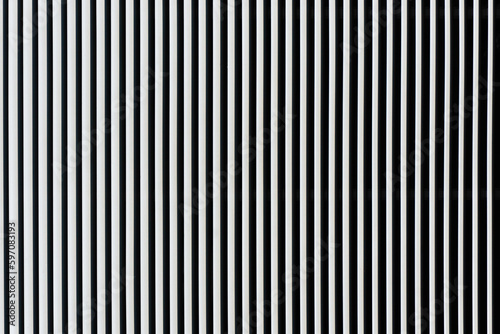 Metal stripes pattern. Ventilation texture. Industrial iron metal bars. Grunge grid lines. Gray metal frame background. Horizontal texture. Parallel lines backdrop.