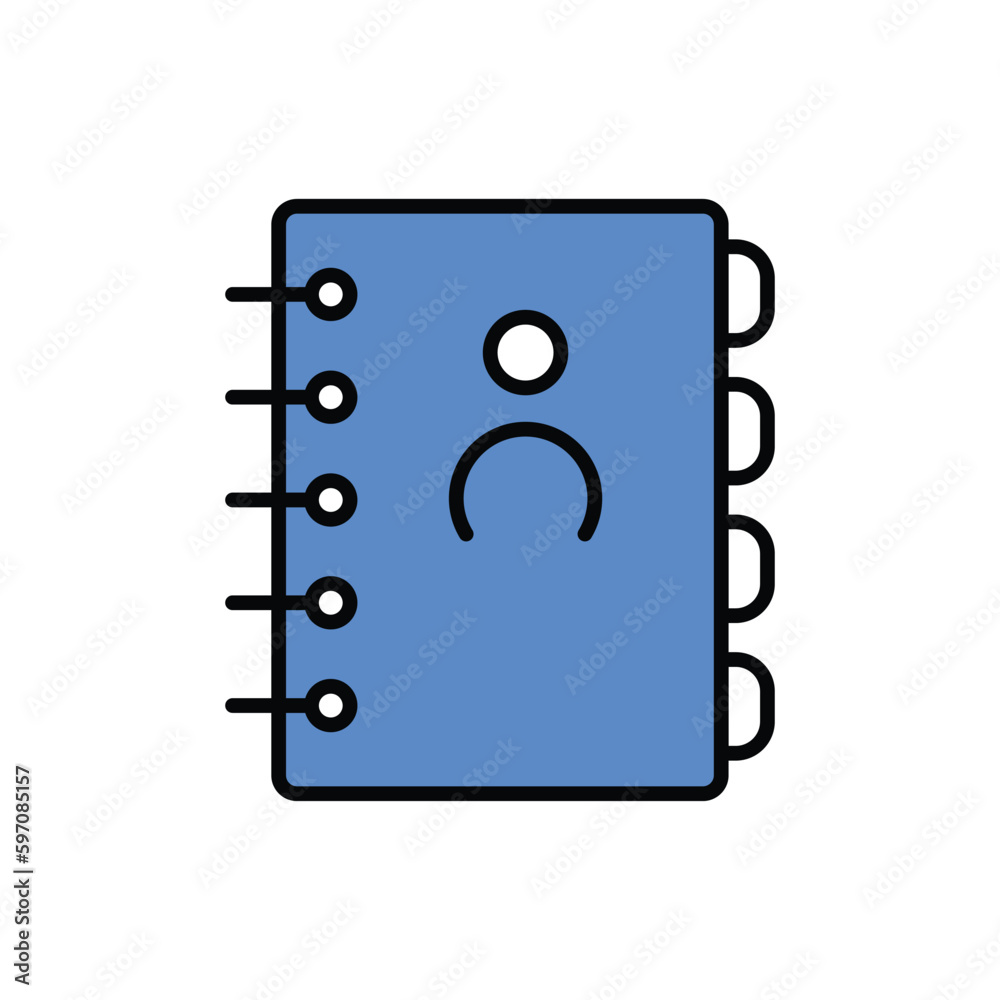 Contact Book icon vector stock. Contact Book icon vector stock.