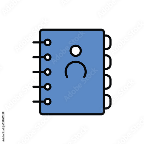 Contact Book icon vector stock.