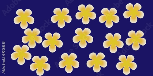 Yellow flowers pattern background. 