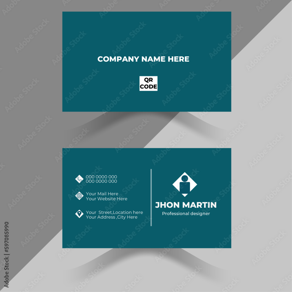Creative Business card template design for corporate business, Creative and Clean Business Card Template.Vector modern creative simple and clean business card design, Horizontal and vertical 