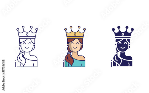 Outline Best Employee vector icon