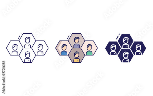 Outline Group vector icon