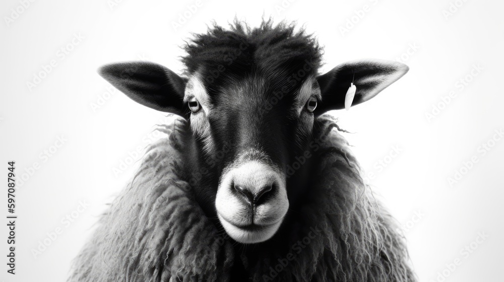 Title: Pristine Sheep Head Portrait, Isolated on White Backdrop, Farm Animal Simplicity, Rural Charm, Minimalist Presentation, Generative AI Illustration
Title: Pristine Sheep Head Portrait, Isolated on White Backdrop, Farm Animal Simplicity, Rural Charm, Minimalist Presentation, Generative AI Illustration