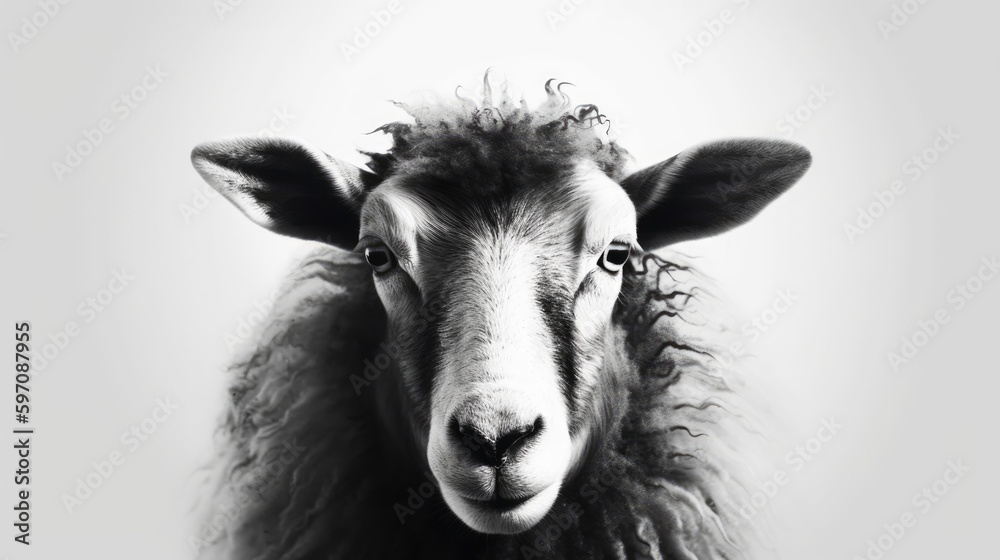 Title: Pristine Sheep Head Portrait, Isolated on White Backdrop, Farm Animal Simplicity, Rural Charm, Minimalist Presentation, Generative AI Illustration
Title: Pristine Sheep Head Portrait, Isolated on White Backdrop, Farm Animal Simplicity, Rural Charm, Minimalist Presentation, Generative AI Illustration