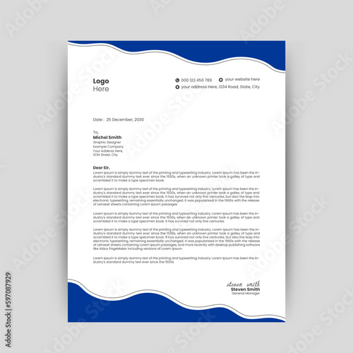 Modern Creative & Clean business style letterhead bundle for your corporate project design.