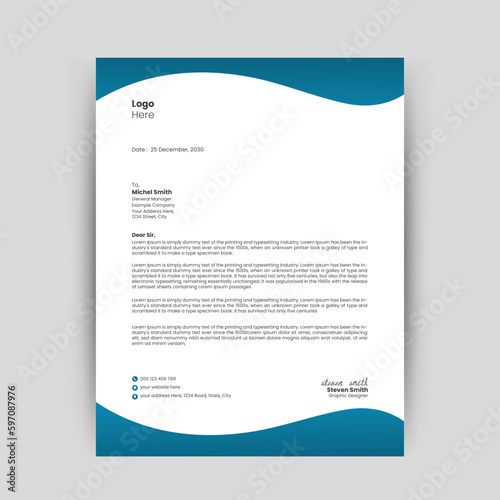 Modern Creative & Clean business style letterhead bundle for your corporate project design.