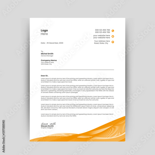 Modern Creative & Clean business style letterhead bundle for your corporate project design.