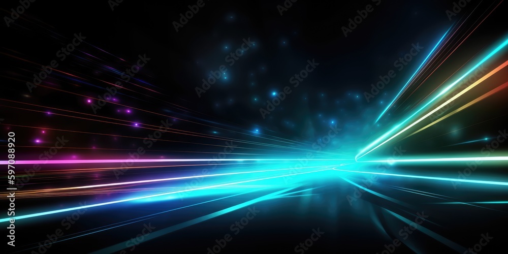 Abstract glowing neon background made with generated ai Abstract glowing neon background made with generated ai