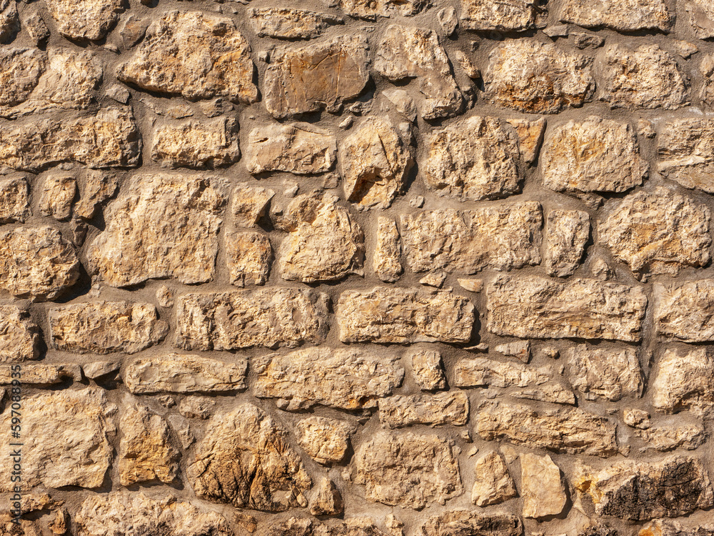 Rough stone blocks wall texture