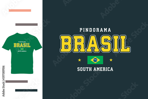 T shirt design for brazil people 