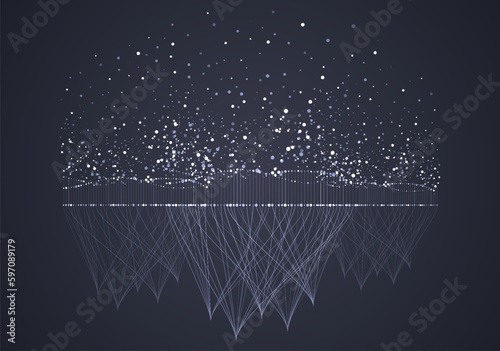 Big data visual information background. Social network concept. Connection vector background.