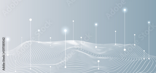 Big data visual information background. Social network concept. Connection vector background.