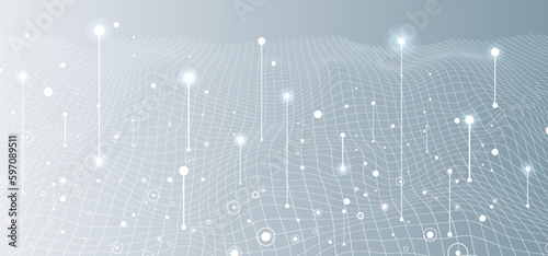 Big data visual information background. Social network concept. Connection vector background.