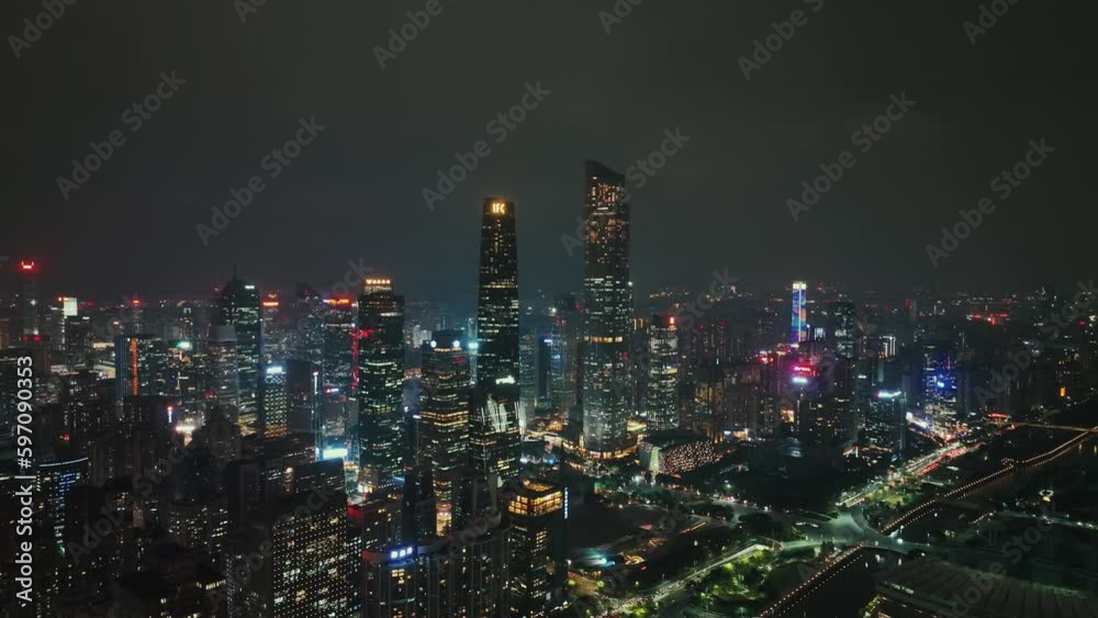 Guangzhou city urban aerial view Guangzhou city urban aerial view