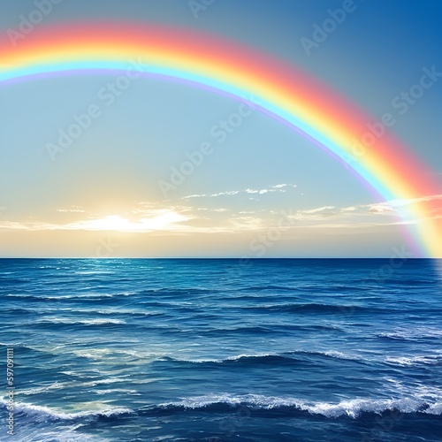 rainbow over the ocean © WERKBAU