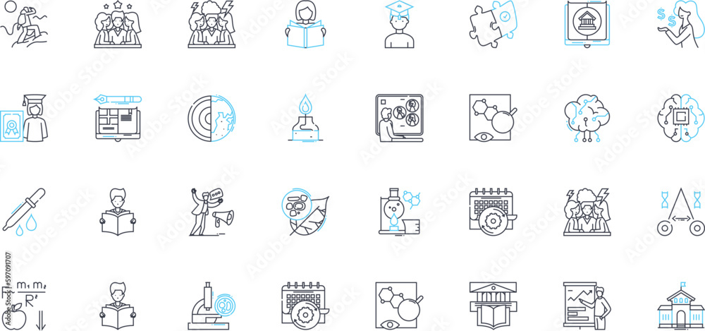 Virtual school linear icons set. Online, Virtual, E-learning, Distance, Remote, Digital, Cyber line vector and concept signs. Internet-based,Web-based,Interactive outline illustrations Generative AI Virtual school linear icons set. Online, Virtual, E-learning, Distance, Remote, Digital, Cyber line vector and concept signs. Internet-based,Web-based,Interactive outline illustrations Generative AI