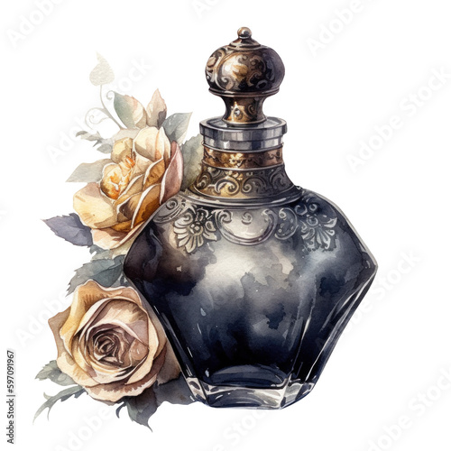 bottle of perfume, Generative AI