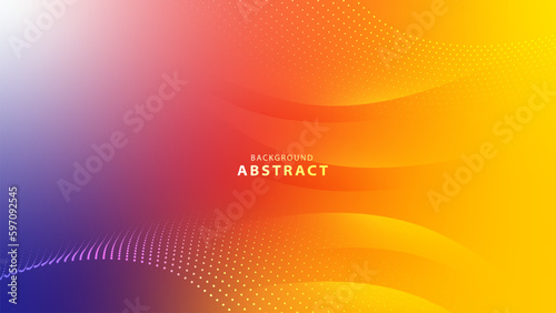 Colorful gradient background with dynamic shapes vector