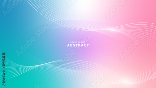 Colorful gradient background with dynamic shapes vector