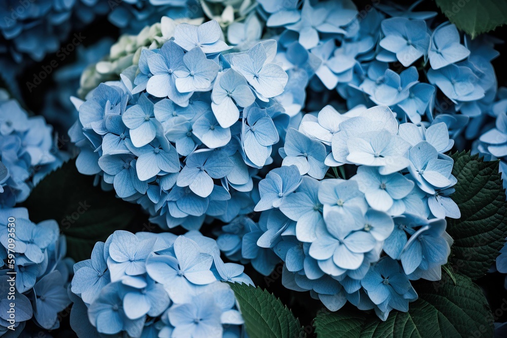The illustration of hydrangea, ai contents by Midjourney The illustration of hydrangea, ai contents by Midjourney