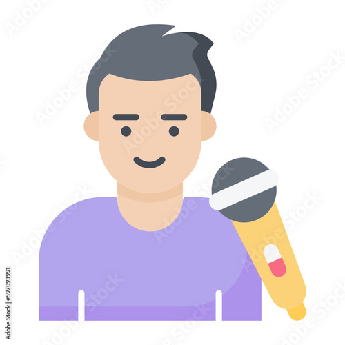 Rapper Flat Icon