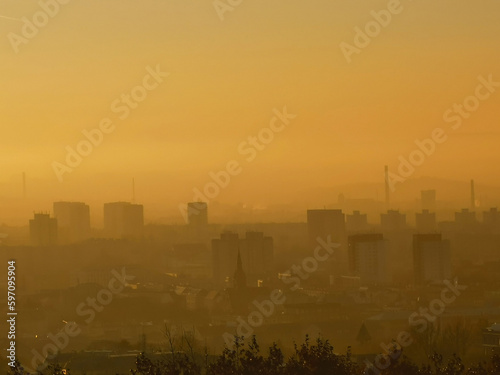 pollution in Ostrava City in Czech republic