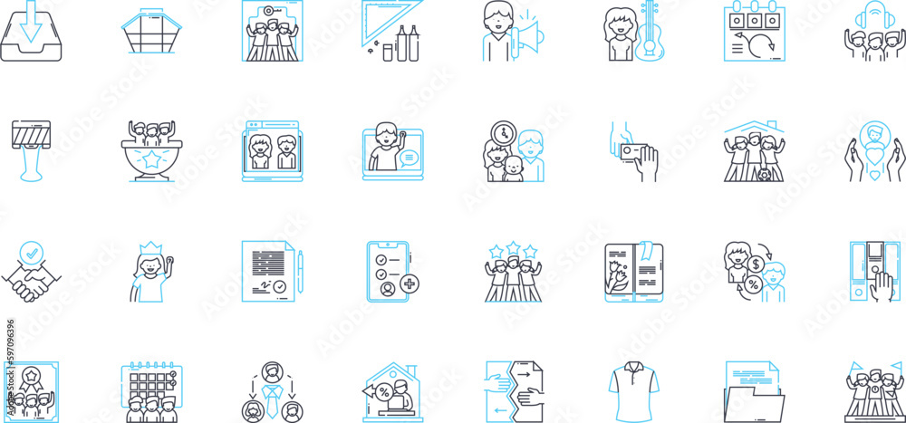 Workplace linear icons set. Collaborative, Professional, Productive, Efficient, Organized, Diverse, Inclusive line vector and concept signs. Supportive,Motivating,Innovative outline Generative AI Workplace linear icons set. Collaborative, Professional, Productive, Efficient, Organized, Diverse, Inclusive line vector and concept signs. Supportive,Motivating,Innovative outline Generative AI