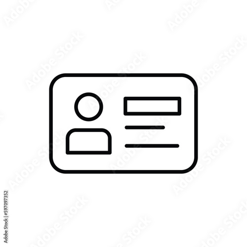 Quadro em tela Business Card icon vector stock.