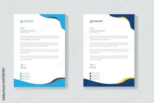 creative modern letterhead design template for your project.