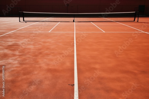 tennis court in the stadium, ai generative © nataliya_ua