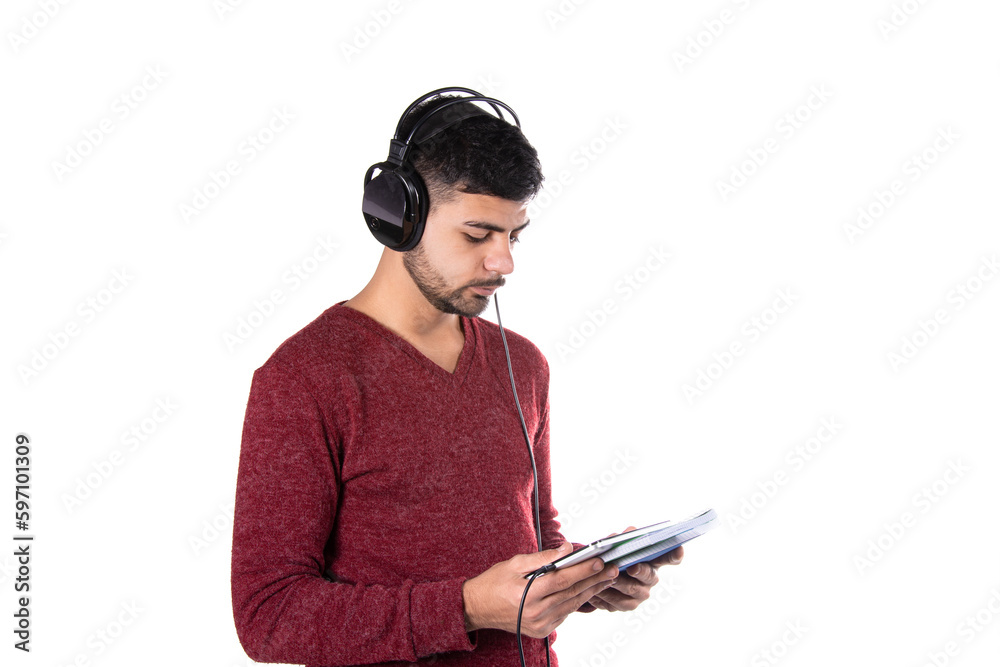 Work and study. Young attractive student on vacation. Christmas. Work and study. Young attractive student on vacation. Christmas.