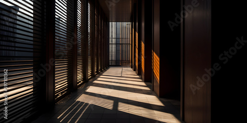 Architecture lines shadows light four created with generative AI