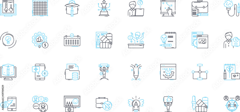 Brand strategy linear icons set. Positioning, Differentiation, Segmentation, Targeting, Branding, Messaging, Identity line vector and concept signs. Awareness,Perception,Consistency Generative AI Brand strategy linear icons set. Positioning, Differentiation, Segmentation, Targeting, Branding, Messaging, Identity line vector and concept signs. Awareness,Perception,Consistency Generative AI
