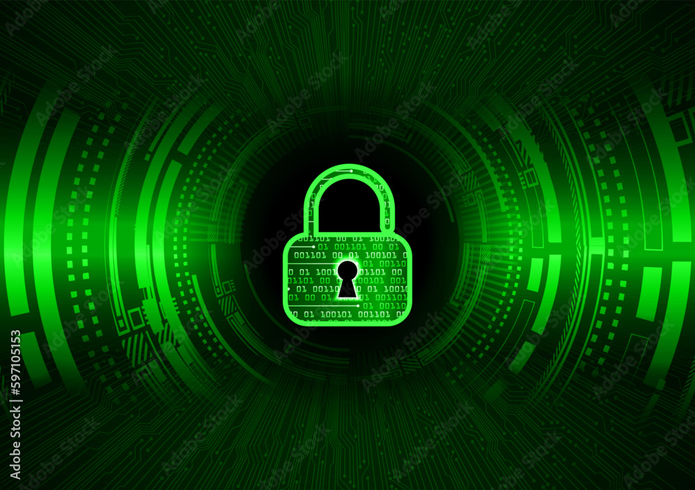 Closed Padlock on digital background, cyber security Closed Padlock on digital background, cyber security