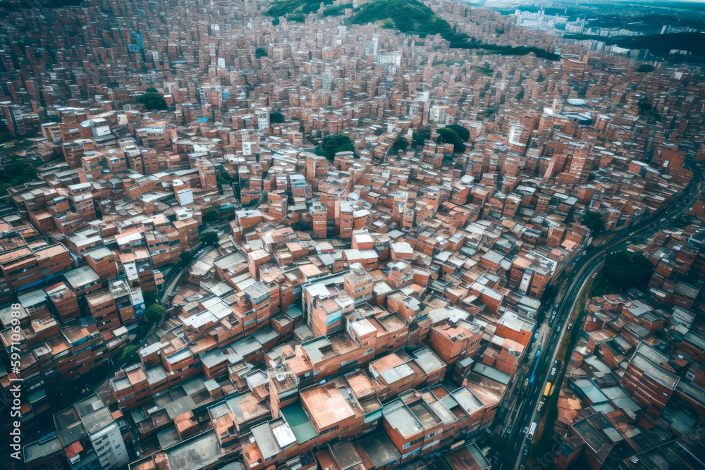 Fototapeta premium massificate cityes, generative ai