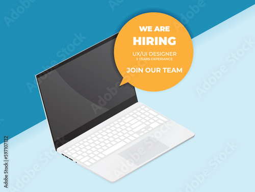 Business hiring and recruiting concept. Flat vector illustration.