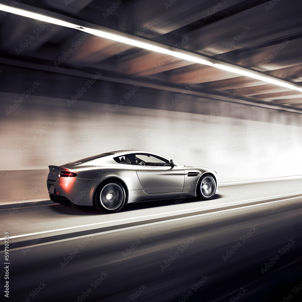 Automotive photography cars speed design three  created with generative AI