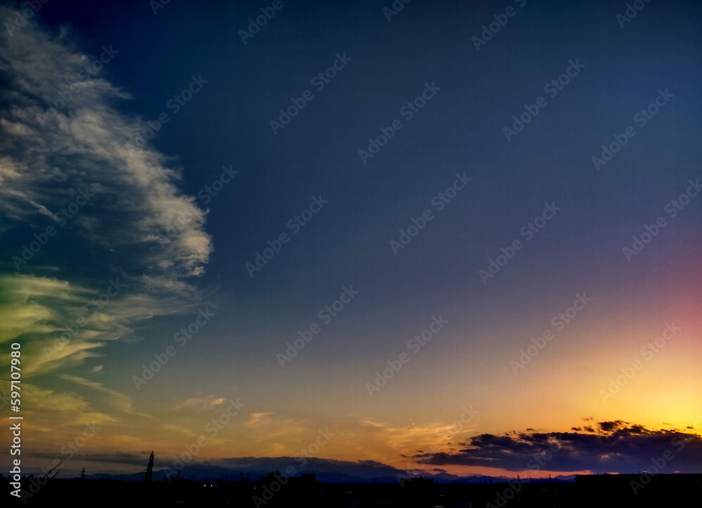 Obraz premium 夕空-百合ヶ丘-20230427-11