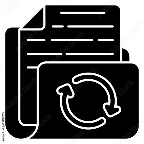 A unique design icon of folder sync