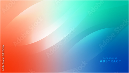 Colorful gradient background with dynamic shapes vector