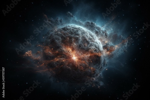 Realistic depiction of the universe. Generative AI © Eris