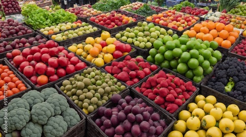 fruit and vegetable market (Generative AI)