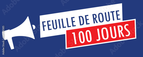 Etiquette feuille de route 100 jours