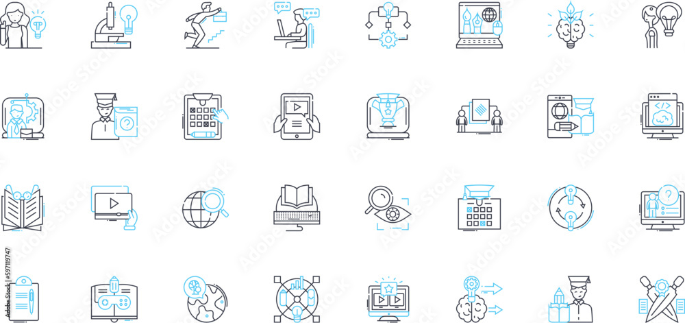 Knowledge acquisition linear icons set. Learning, Comprehension, Understanding, Cognition, Perception, Interpretation, Insight line vector and concept signs. Epistemology,Scholarship,Pedagogy outline Knowledge acquisition linear icons set. Learning, Comprehension, Understanding, Cognition, Perception, Interpretation, Insight line vector and concept signs. Epistemology,Scholarship,Pedagogy outline