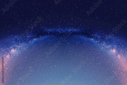 Space vector background. Milky Way, stars and nebula. Night starry sky