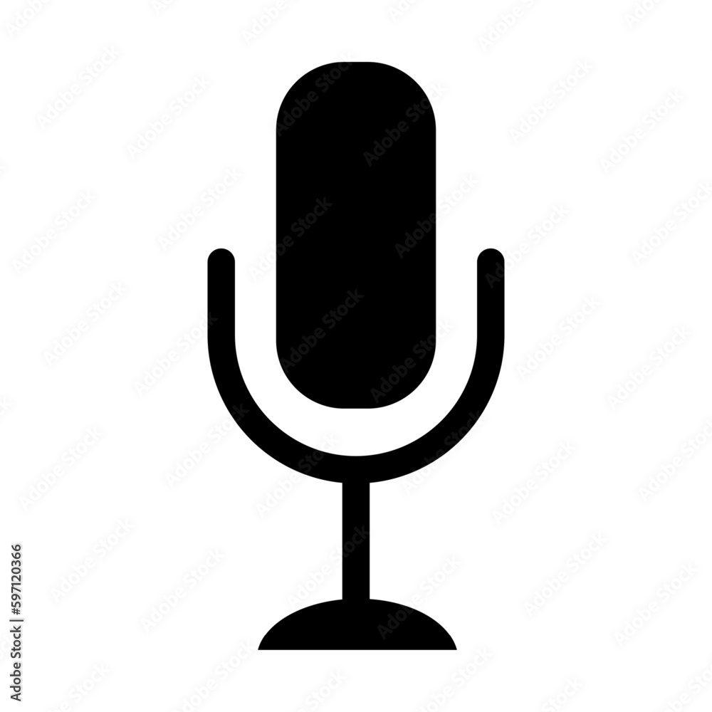 Microphone Icon vector flat design isolated Microphone Icon vector flat design isolated