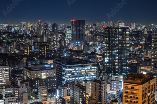 Fototapeta Naklejka Na Ścianę i Meble -  東京タワーからの眺め、夜景