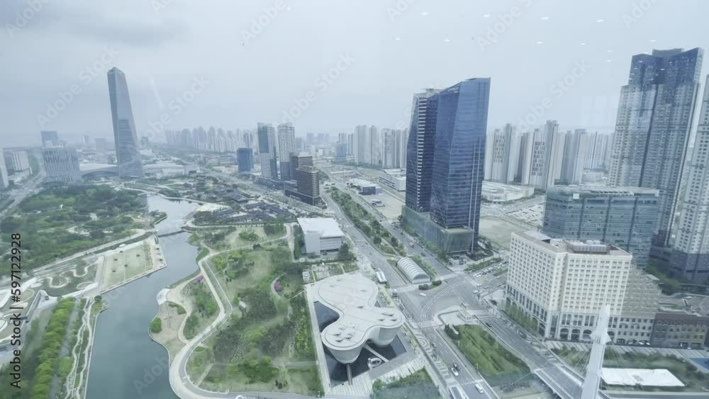 인천 송도 신도시 전망대에서 본 도시 풍경 Stock 비디오 | Adobe Stock 인천 송도 신도시 전망대에서 본 도시 풍경  Stock 비디오