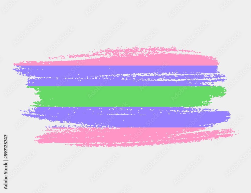 Trigender flag painted with brush on white background. LGBT rights concept. Modern pride parades poster. Vector illustration Trigender flag painted with brush on white background. LGBT rights concept. Modern pride parades poster. Vector illustration